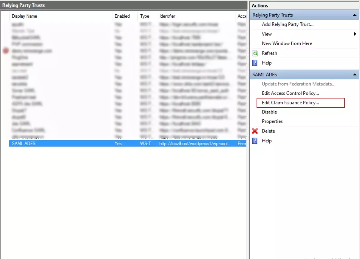 Configure ADFS as IDP - SAML Single Sign-On(SSO) login for PrestaShop - ADFS SSO - Edit Claim Issuance Policy