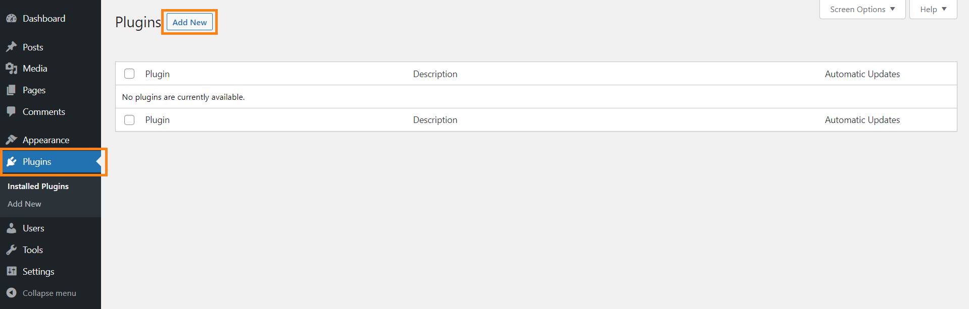 WordPress Console to add the miniOrange Staff/Employee Business Directory for Active Directory plugin