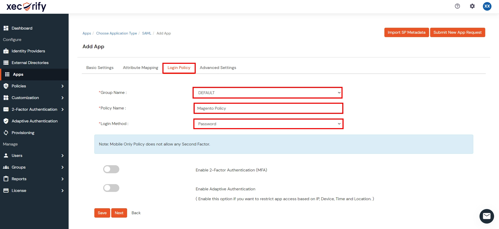 SAML Single Sign-On(SSO) for Magento miniOrange SSO Login details