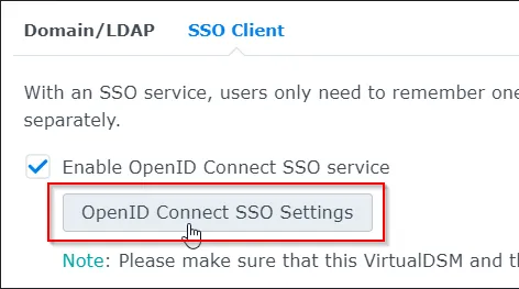 OpenID server Single Sign-On(SSO)WordPress- Synology client credentials
