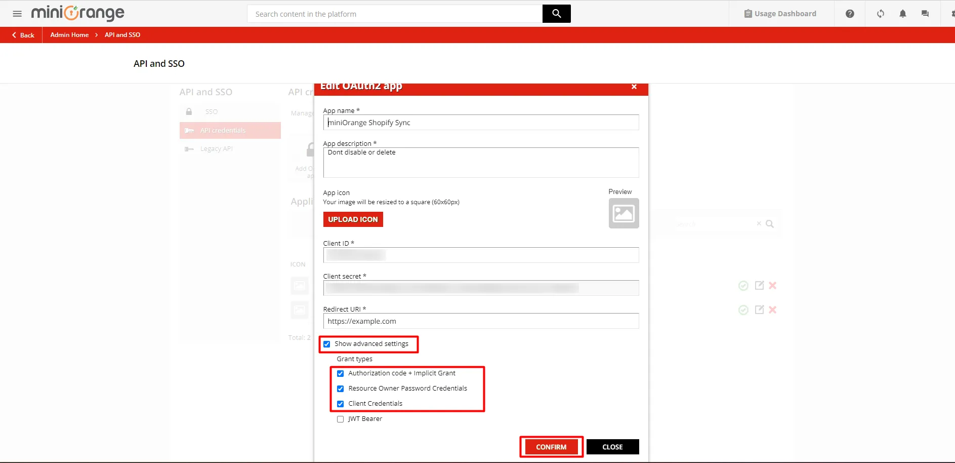 Azure AD Admin Dashboard - Shopify miniOrange SSO